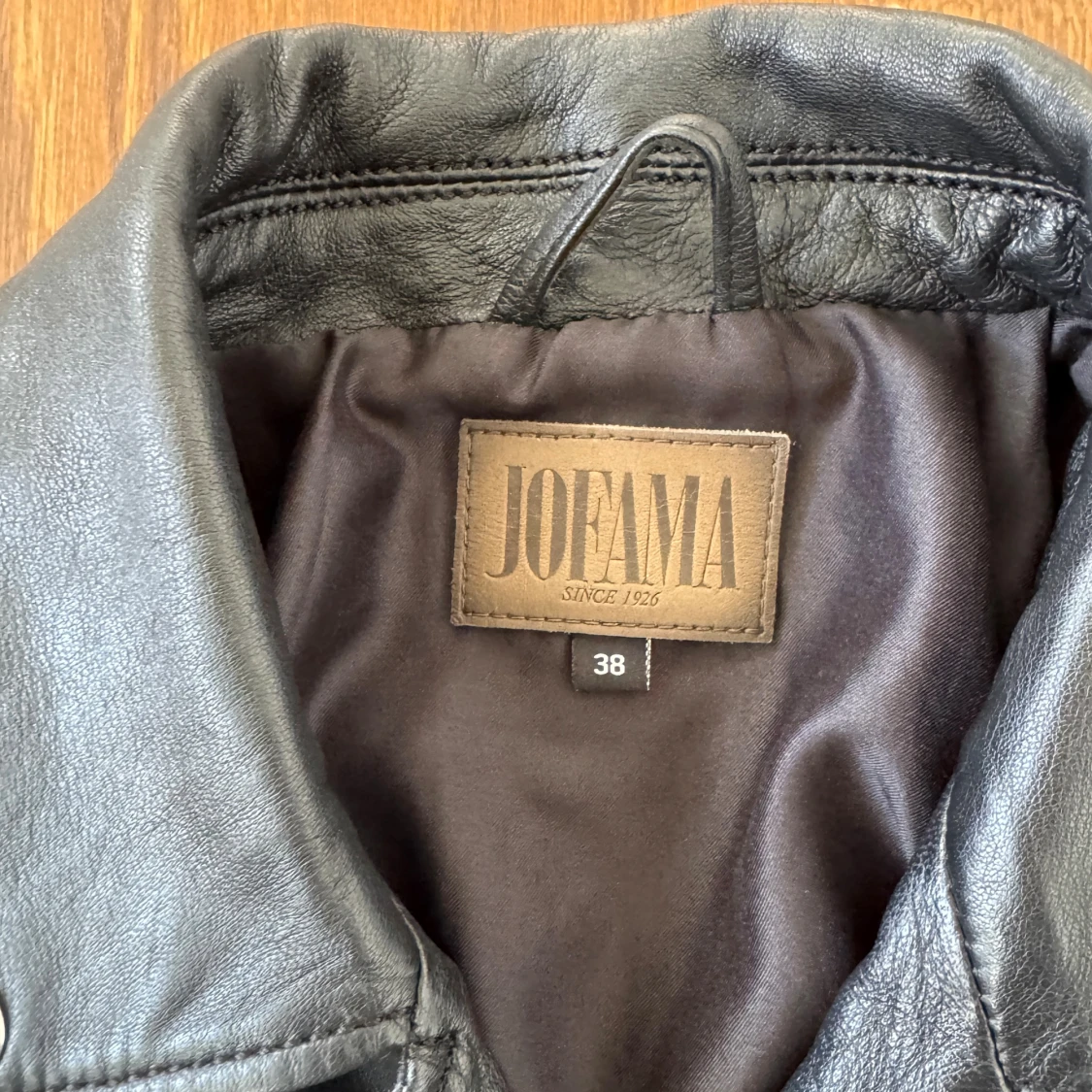 Svart skinnjacka från Jofama, stl 38 - 2