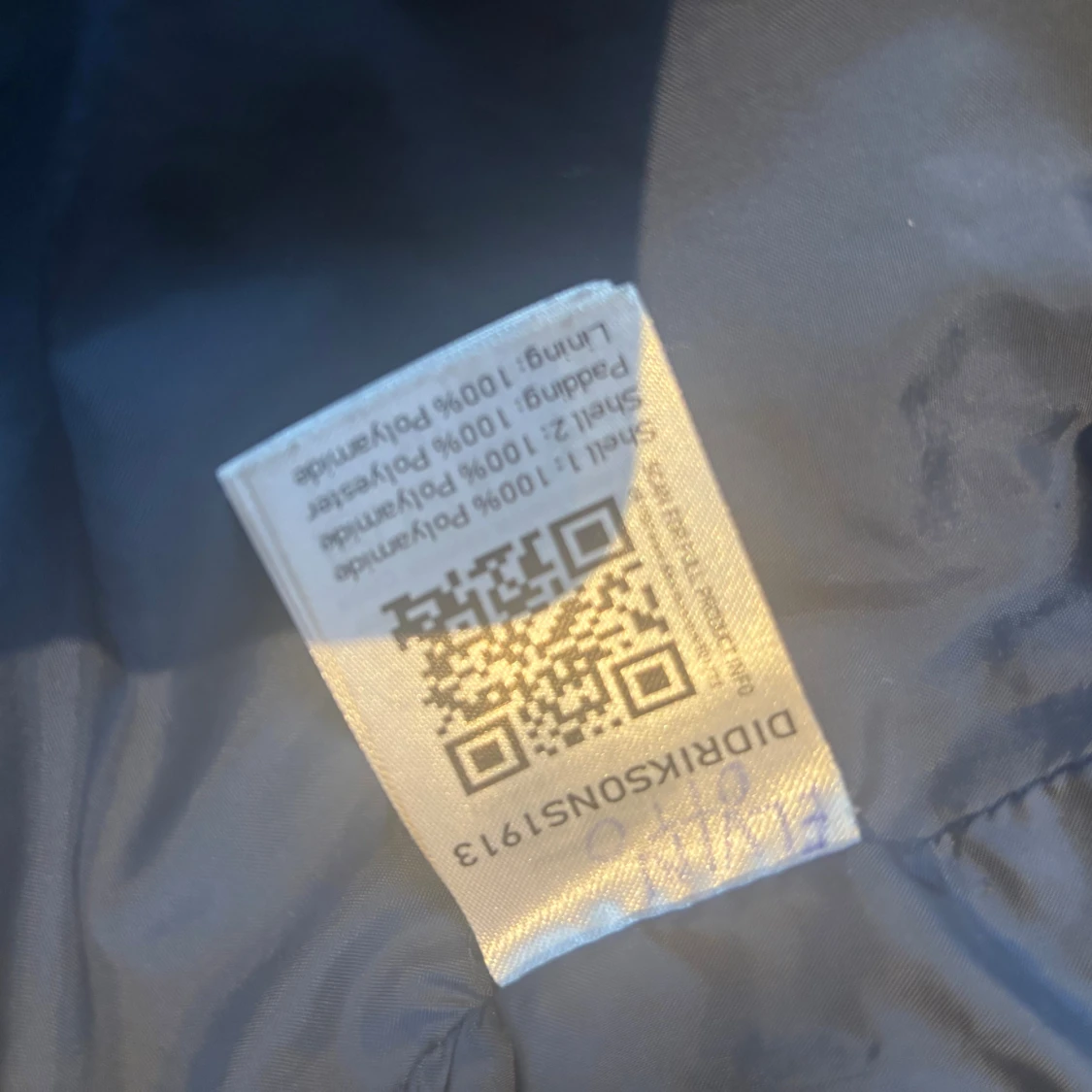 Blå quiltad pufferjacka Didriksons 140 - 3