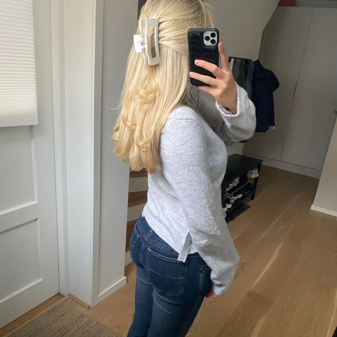 Stickad omlott tröja - 2