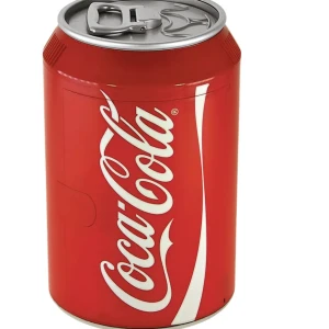 Coca-Cola Cool Can 10 Minikylskåp - Unikt minikylskåp i Coca-Cola design, modell Can 10. Rymmer 9,5 liter och passar perfekt för kontor, bil eller husvagn. Kan både kyla och värma, med plats för 4 st 1L-flaskor. Ansluts via 12V eller 220-240V. Snygg och portabel, tillverkad i högkvalitativ plast.