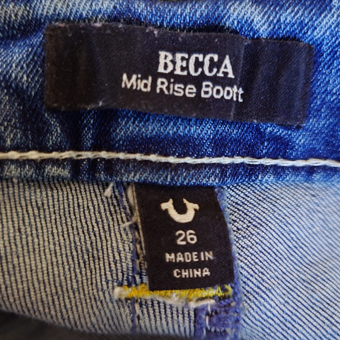 True Religion blå jeans med kontrastsömmar - 4