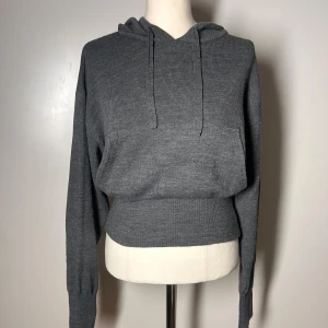 Stickad hoodie Zara mörkgrå  - Mörkgrå stickad hoodie från Zara i fint skick. Storlek s Köp sker via köp nu, jag postar inom 24h. Kvar tills markerad såld 