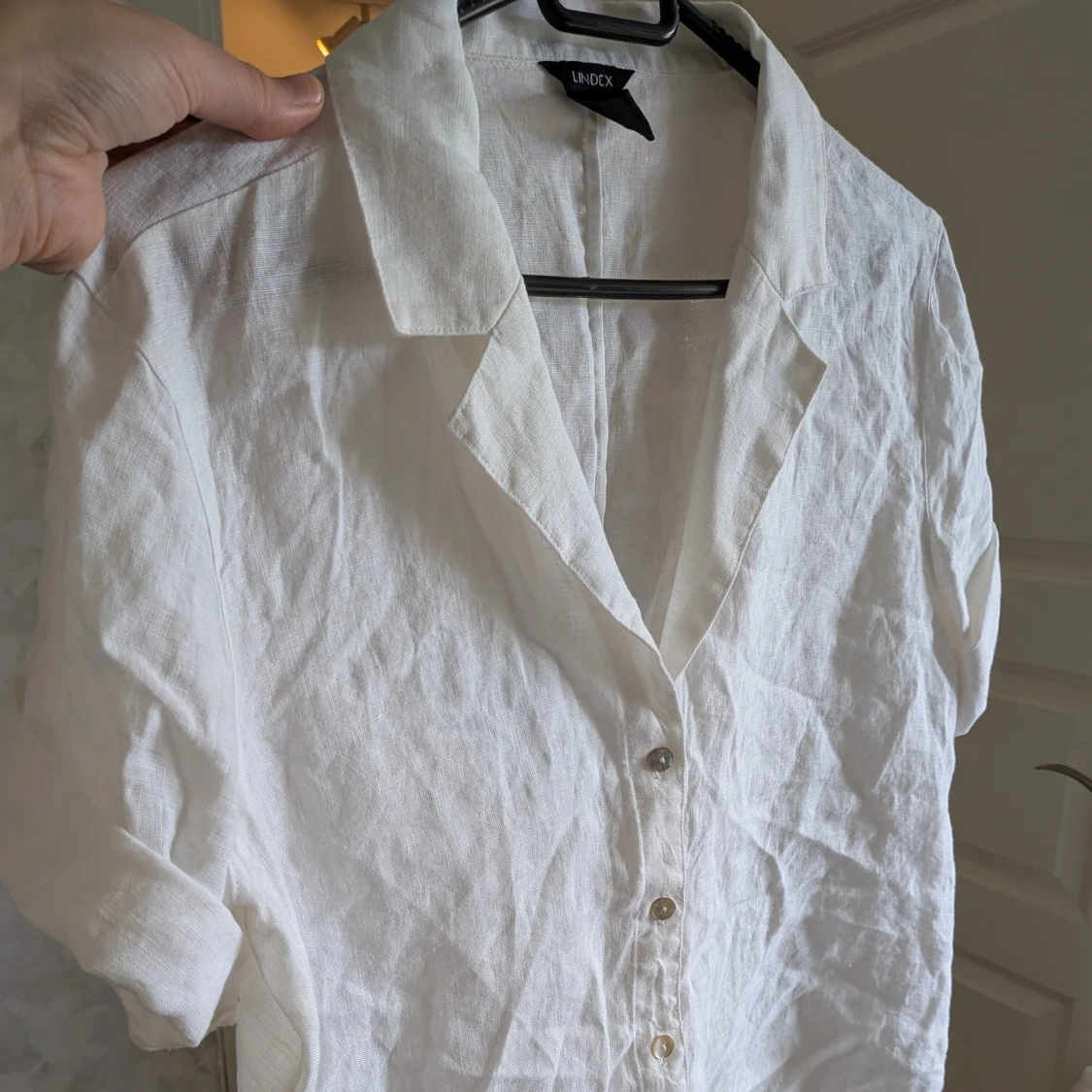 Vit linneskjorta från Lindex XS - 1