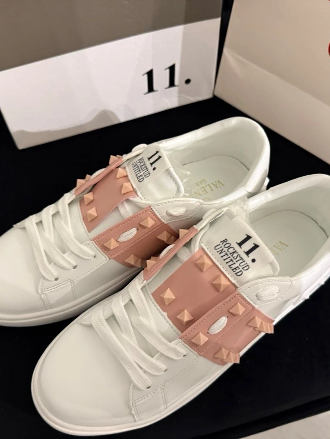 Valentino Rockstud sneakers vit/rosa - 2