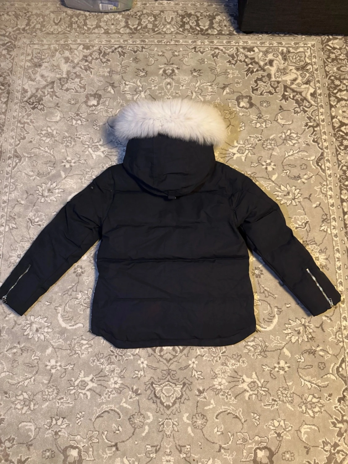 Moose Knuckles blå dunjacka med päls - 3