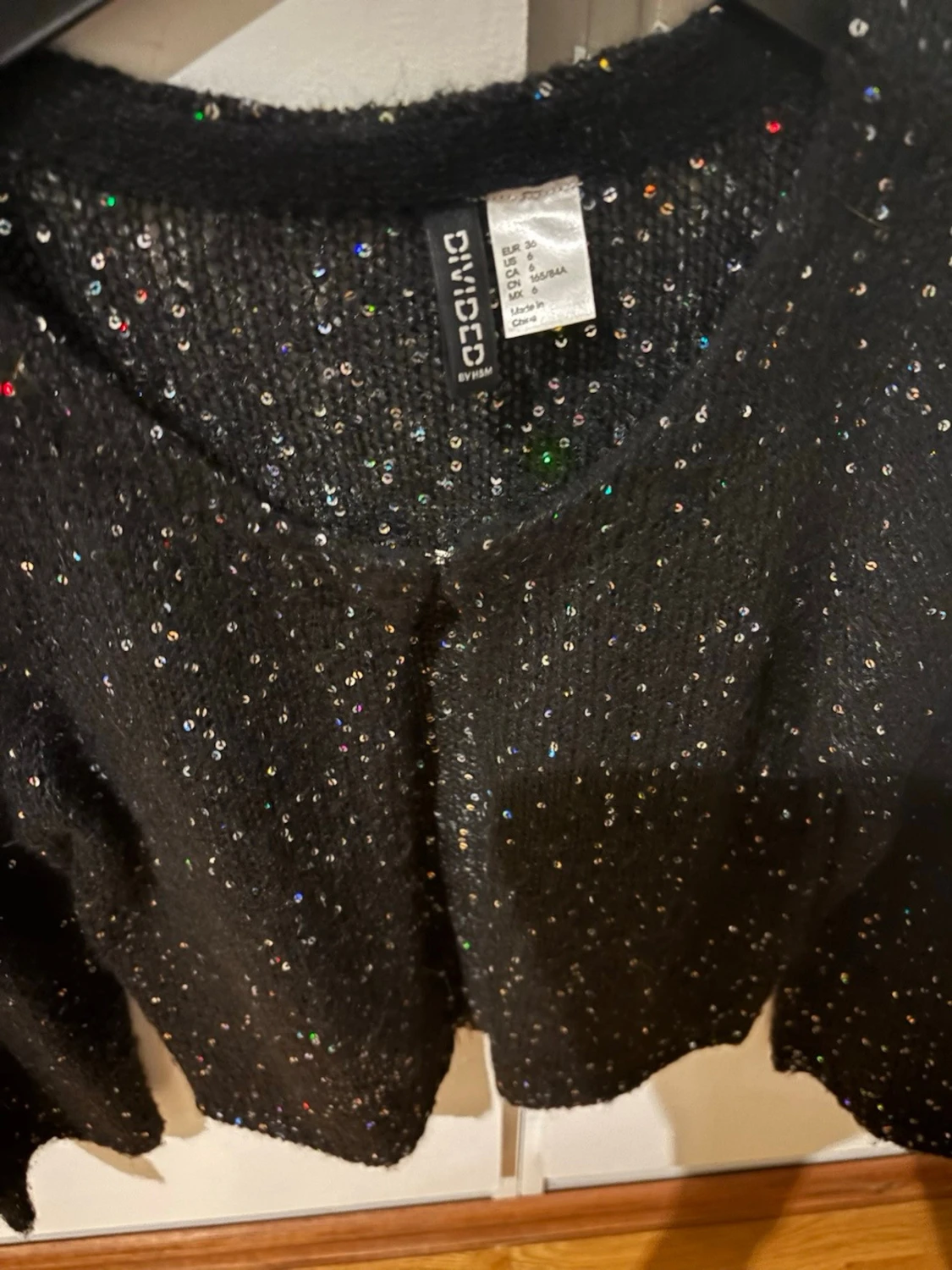 Svart glittrig kofta från Divided H&M - 2