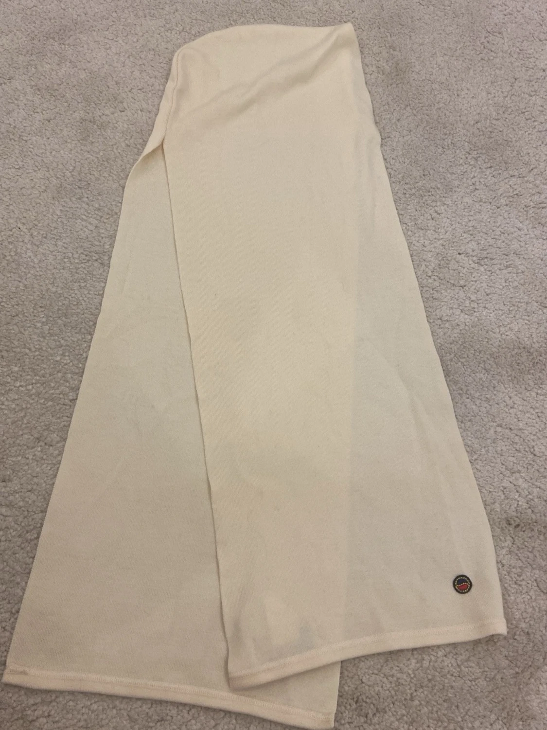 Beige väst i bomull med liten patch