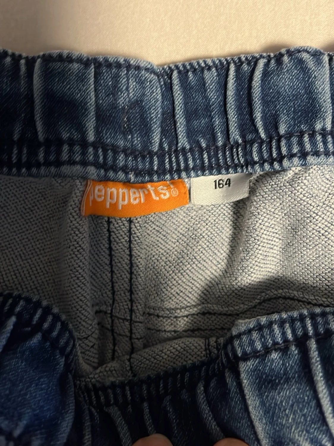 Blå jeansshorts med snörning Pepperts - 1