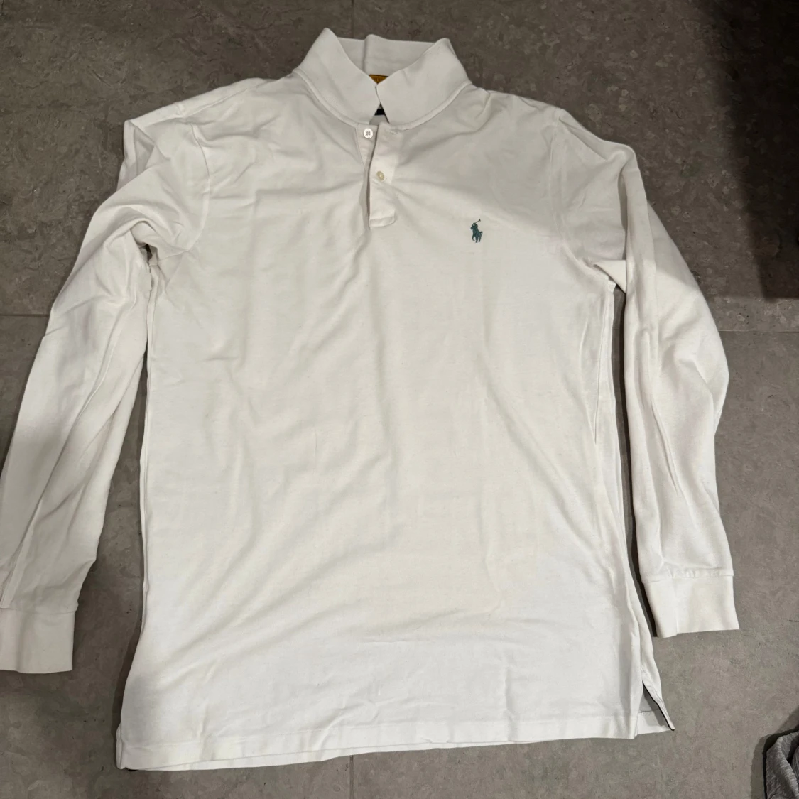 Vit långärmad Polo Golf Ralph Lauren pike