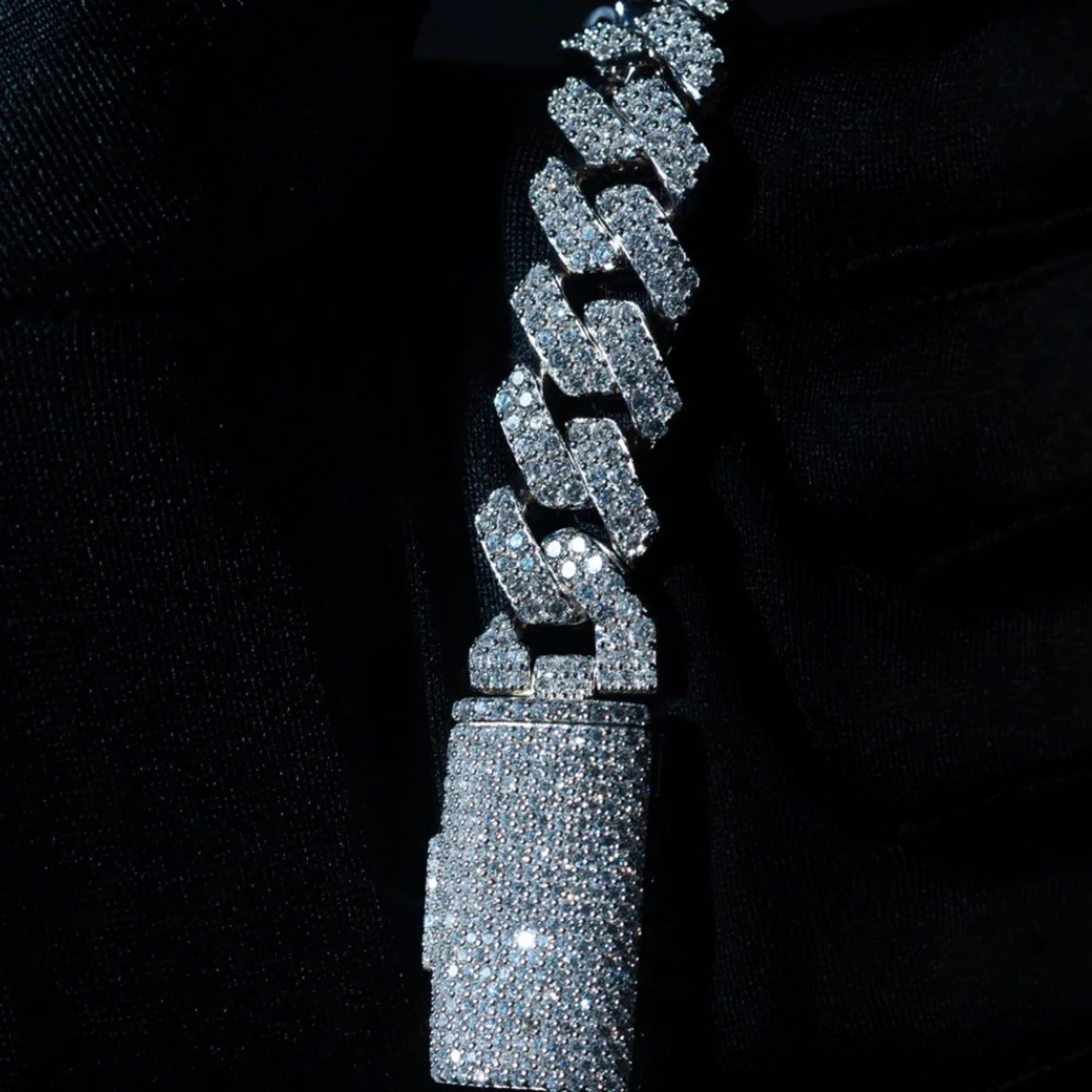 Iced out silverarmband