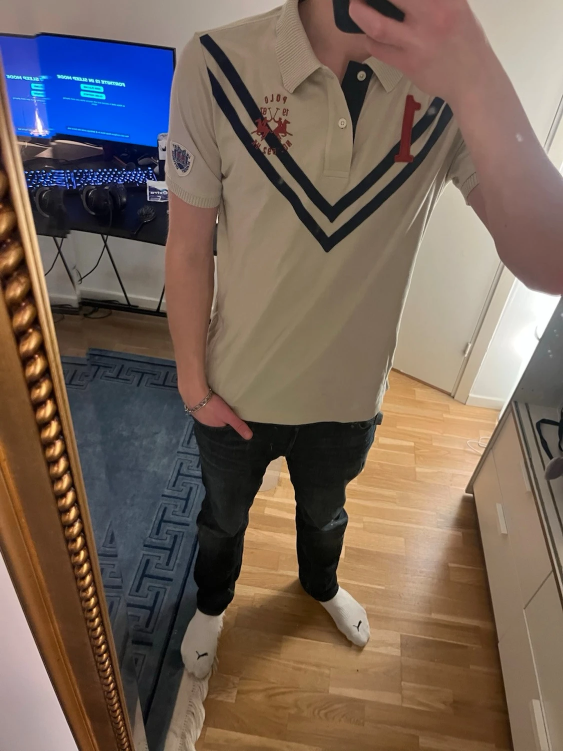 Beige polotopp från La Martina - 2