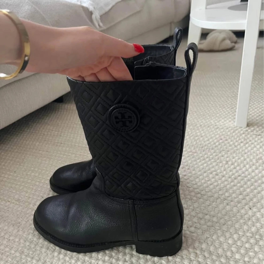 Svarta quiltade boots från Tory Burch - 1