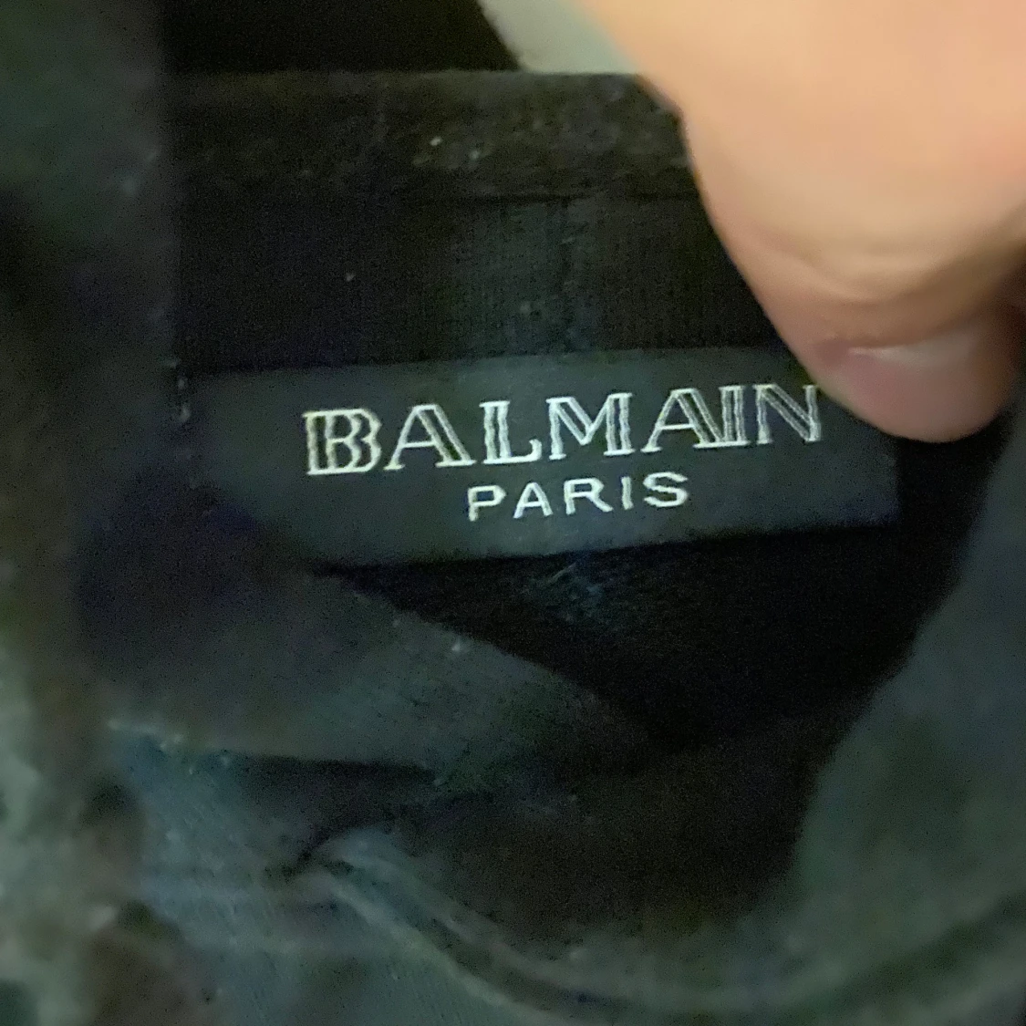 Svart balmain hoodie - 1
