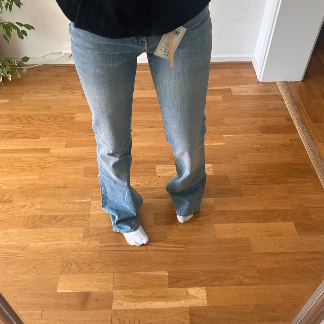 Ljusblå bootcut jeans - 1