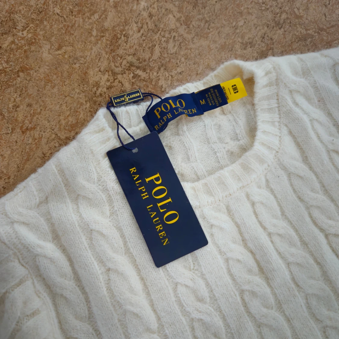 Vit kabelstickad tröja Polo Ralph Lauren - 1