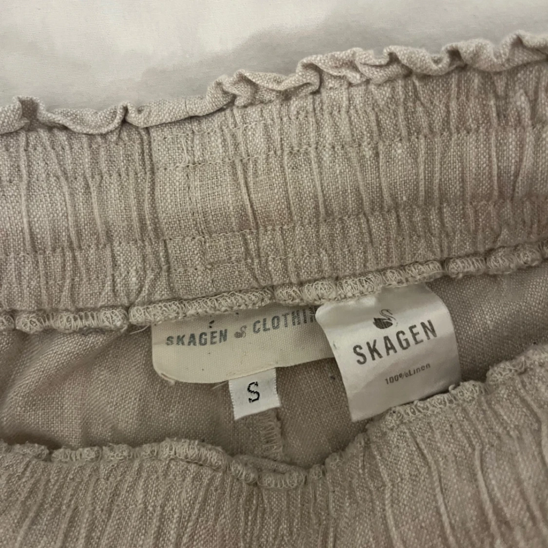 Beiga linnebyxor från Skagen, S - 2