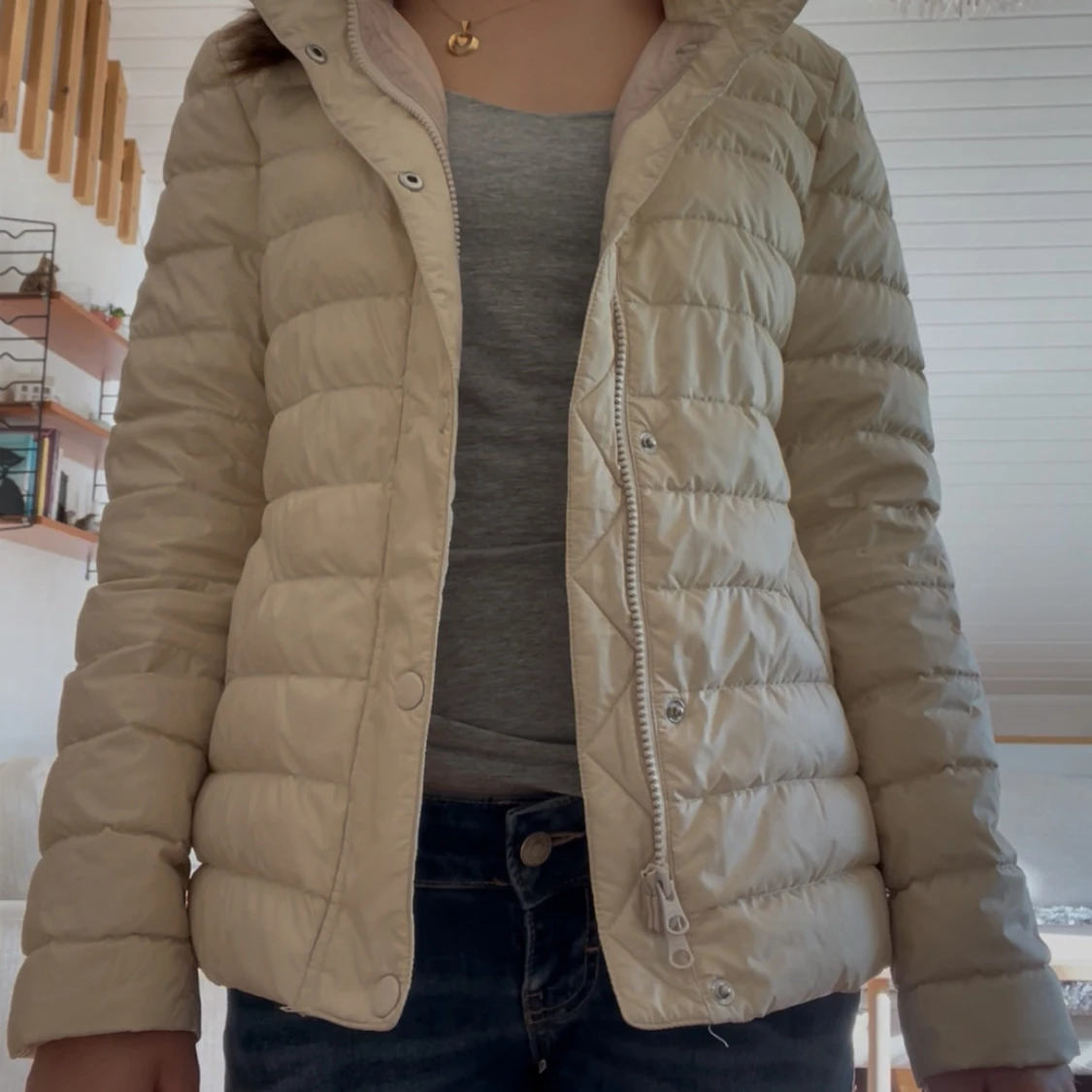 Beige dunjacka från Gant - 4