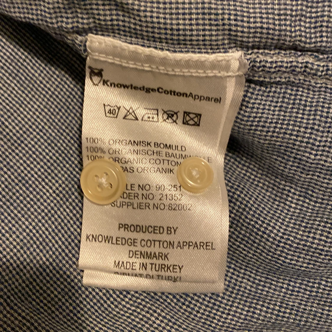 Rutig blå skjorta Knowledge Cotton - 2