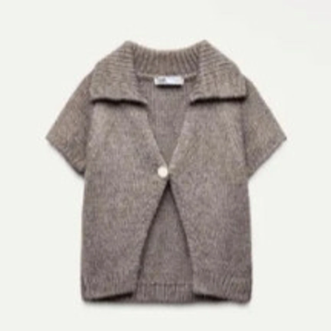 Brun stickad kofta från Zara