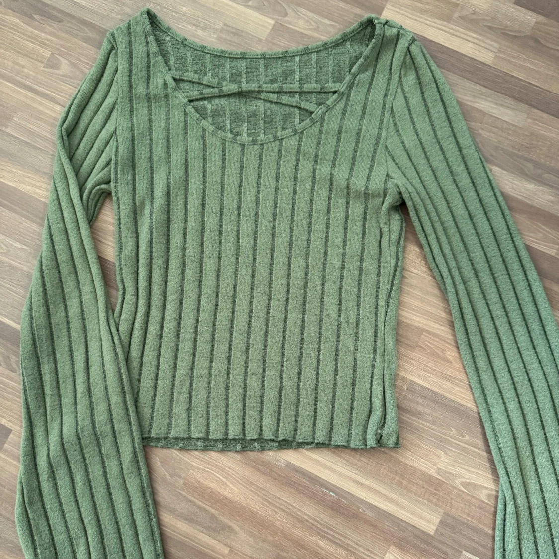 Ribbad långärmad topp - 1