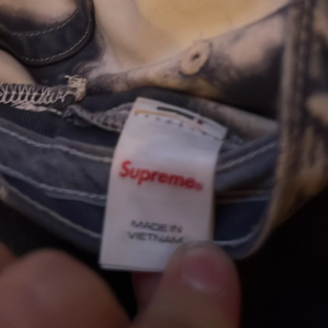 Supreme keps med denimtryck - 4