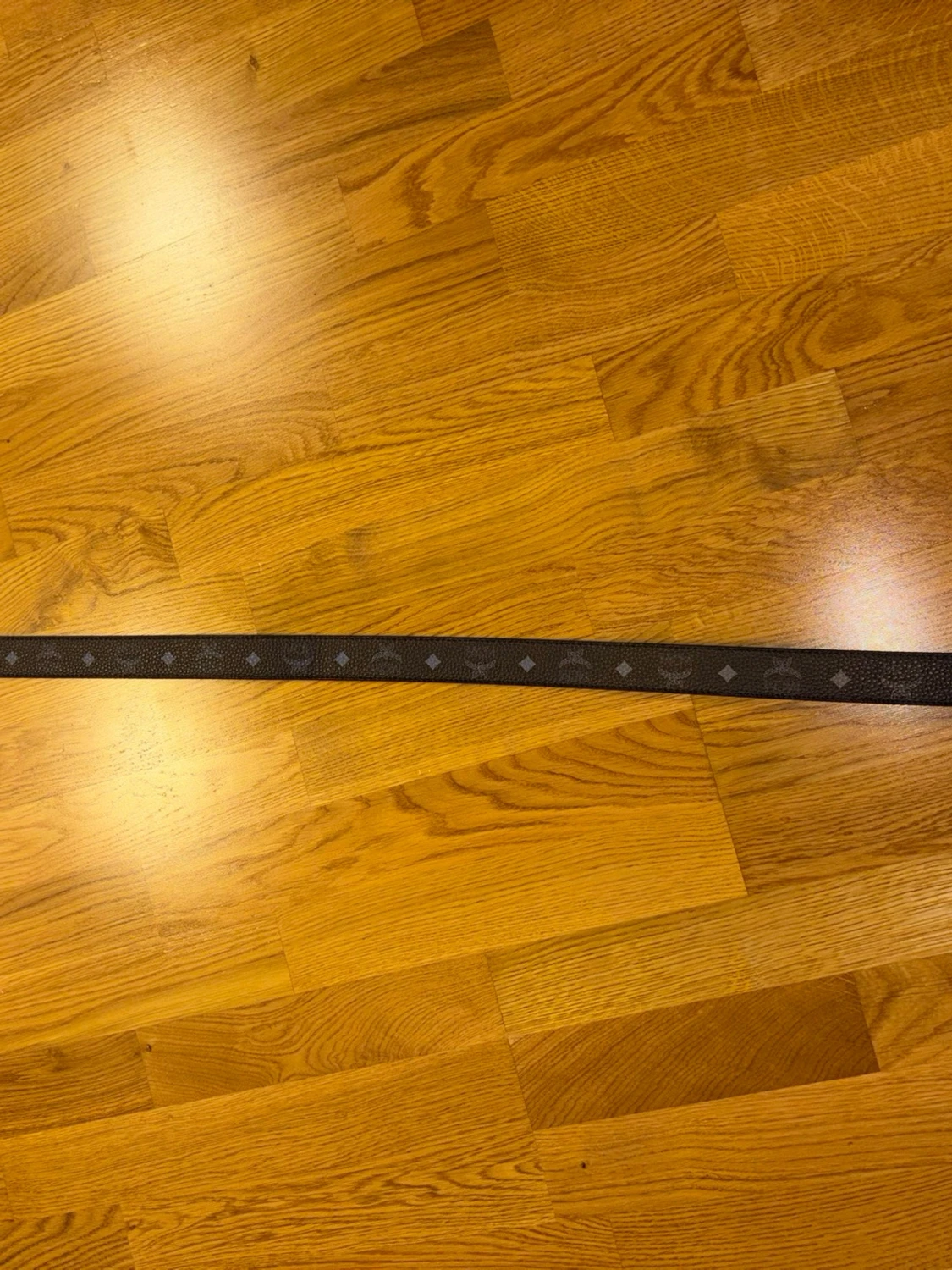 MCM bälte svart och grå med monogram - 4