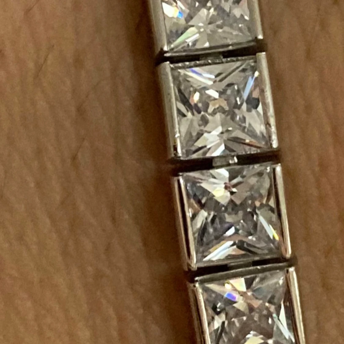 Silver925 armband med fyrkantiga stenar15carat  - 1