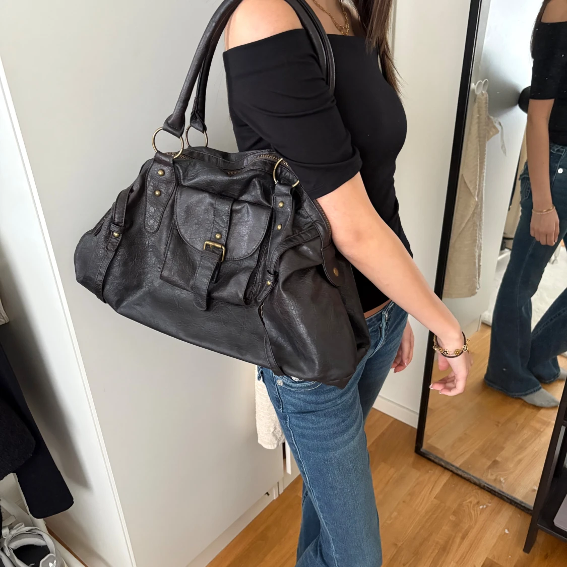 Brun vintage väska - 1