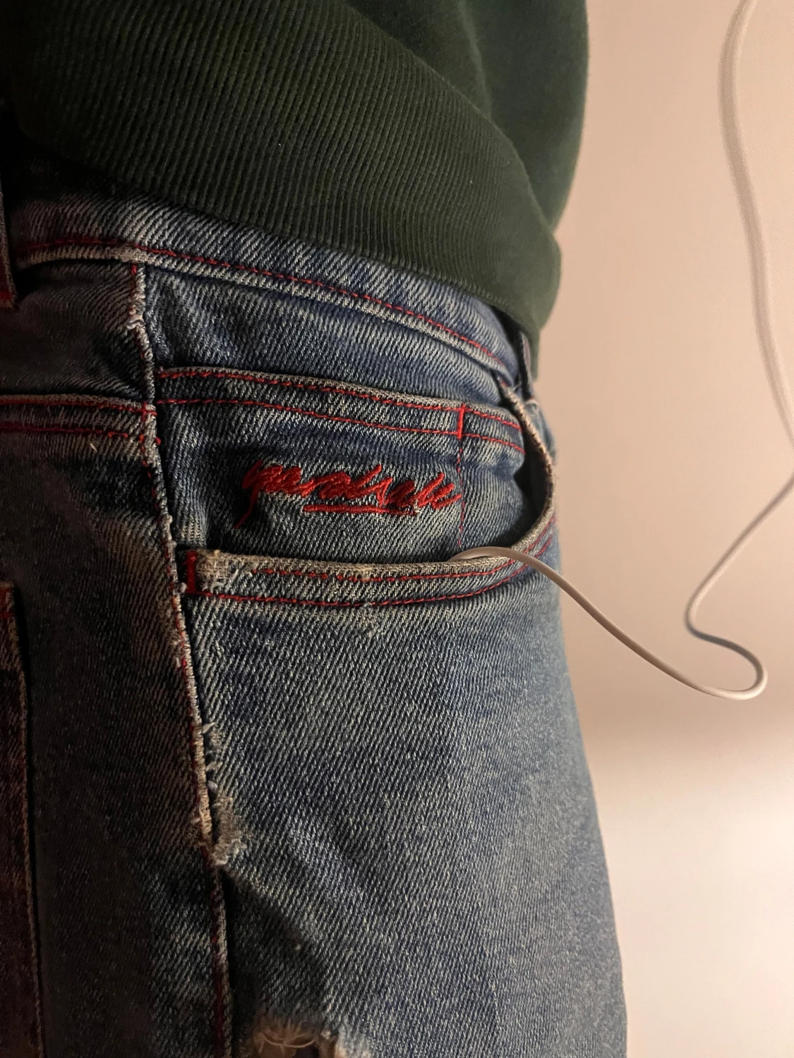  Yardsale loose fit jeans med brodyring - 3