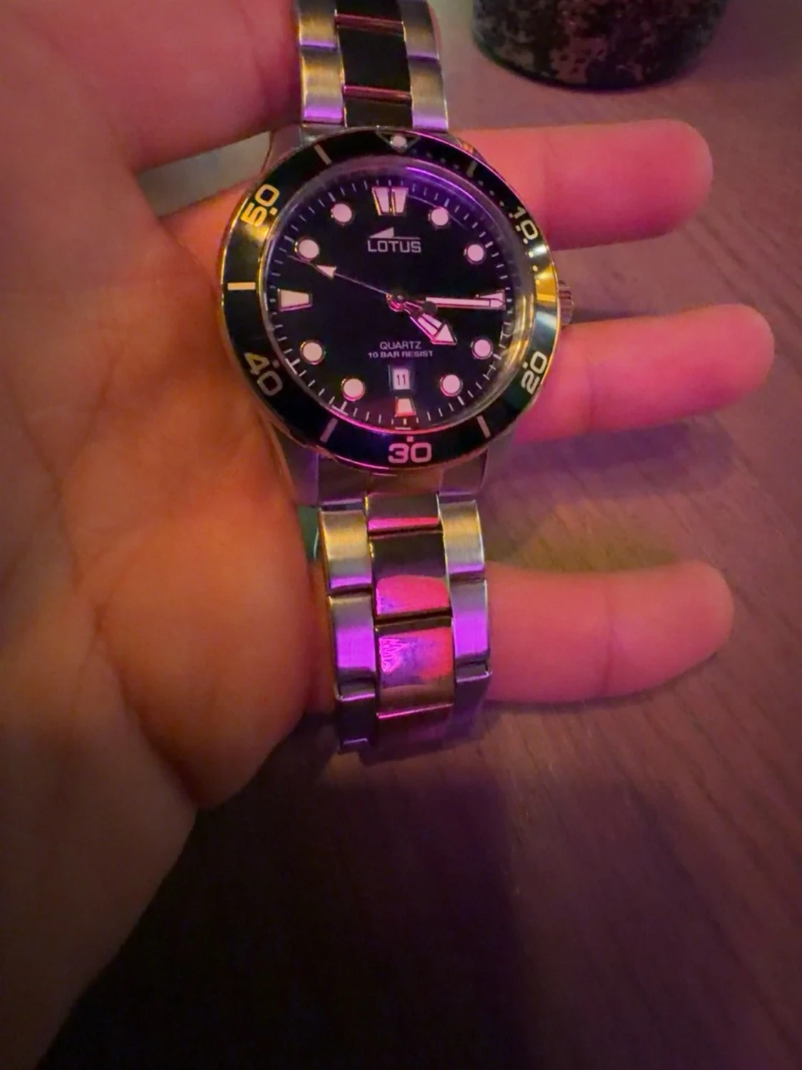 Lotus svart och silver armbandsur - 1