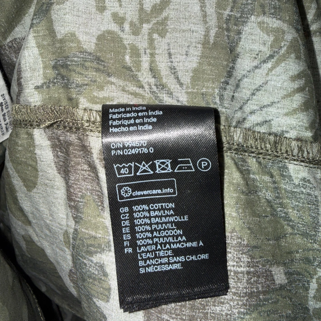 Grön camo skjorta från H&M, stl M - 4