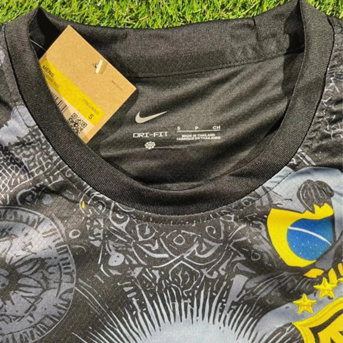 Svart Brasilien Nike Dri-FIT fotbollströja - 2