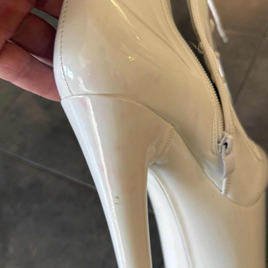 17 cm Vita Högklackade Låga Stövlar - 3