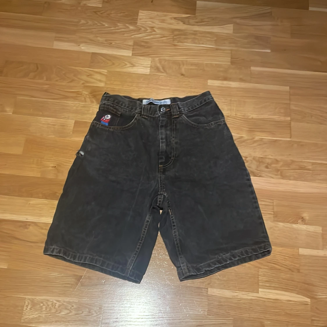 Svarta loose jeansshorts Big Boy