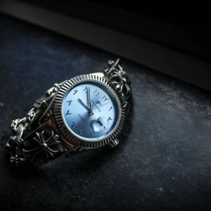 Custom Chrome Hearts Blue Clock 25cm - Custom made Chrome Hearts watch. It's not resizable. If you have any questions feel free to message me!