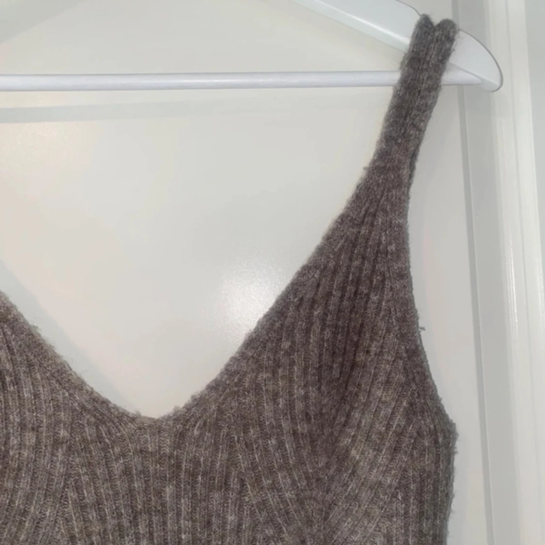  brun stickad klänning H&M - 2