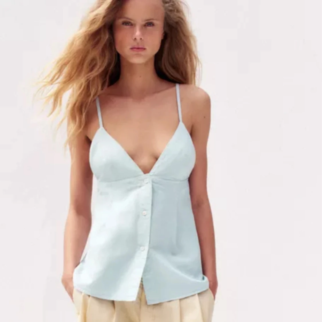 Ljusblå Zara topp