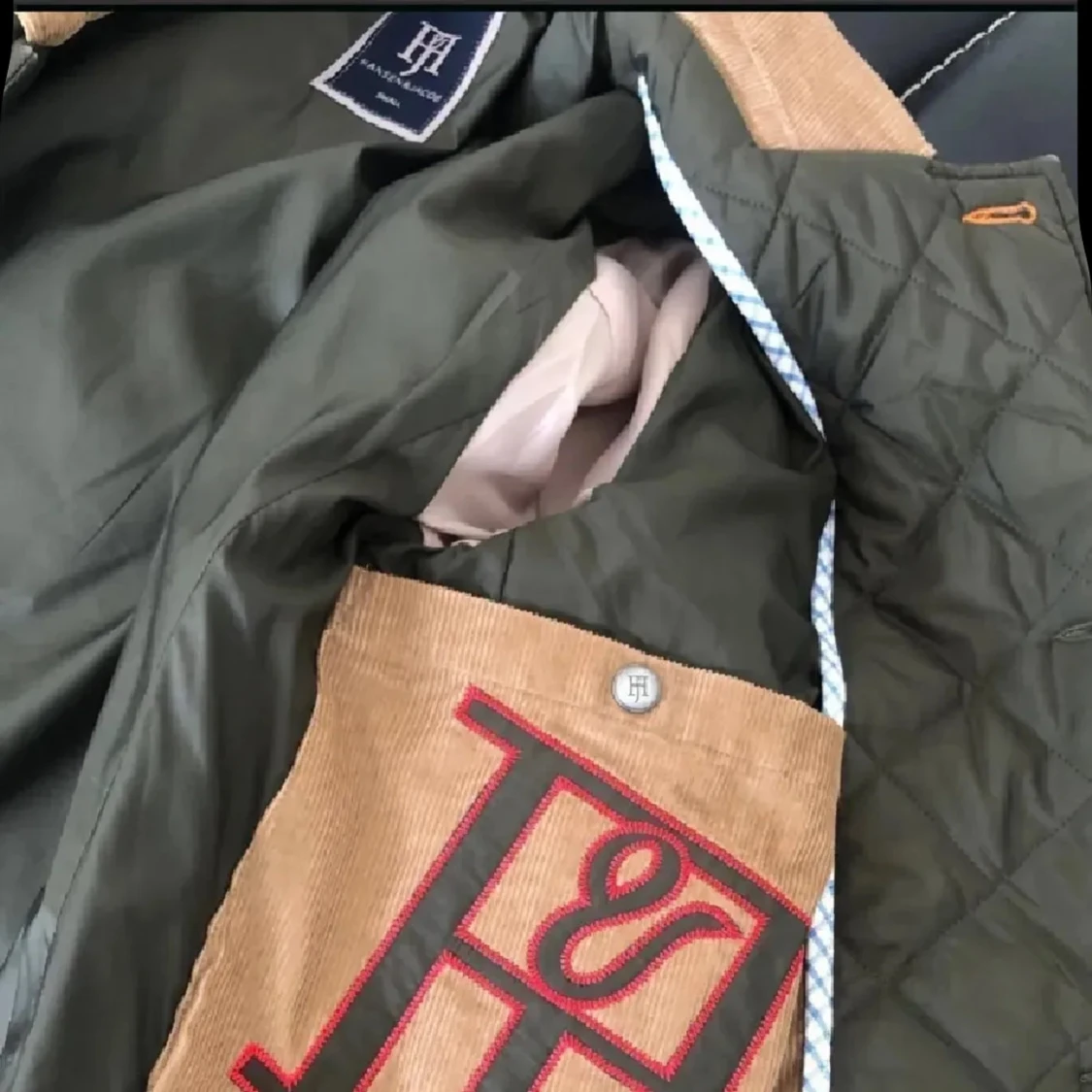 Olivgrön quiltad jacka Hansen & Jacob - 4