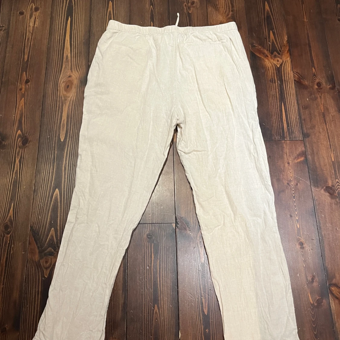 Beiga linnebyxor från H&M Regular Fit - 1