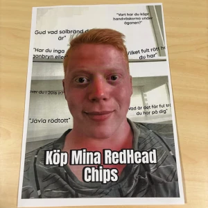 Elegant redhead utan ögonbryn - Elegant A4 papper med bild på Mustiga Mauri med citat. Säljes då vi skrev ut för många, vi har inte tid att vårda om han längre.
