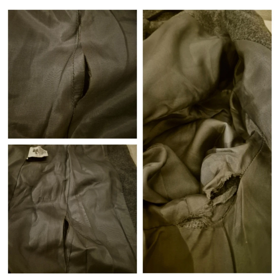 Grå ullkappa * Stl 36 * Mått i annonsen.  - 4