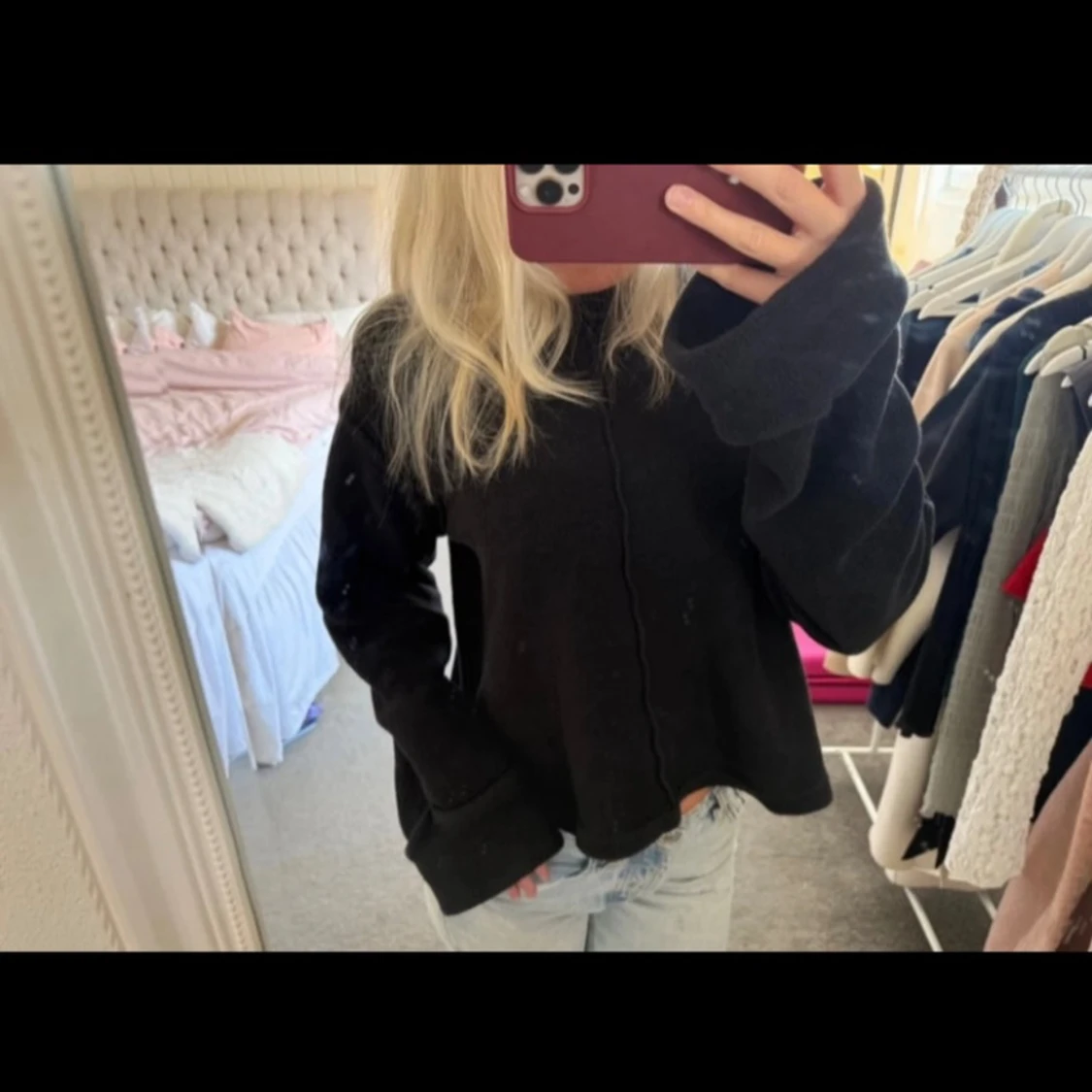 Svart stickad tröja 