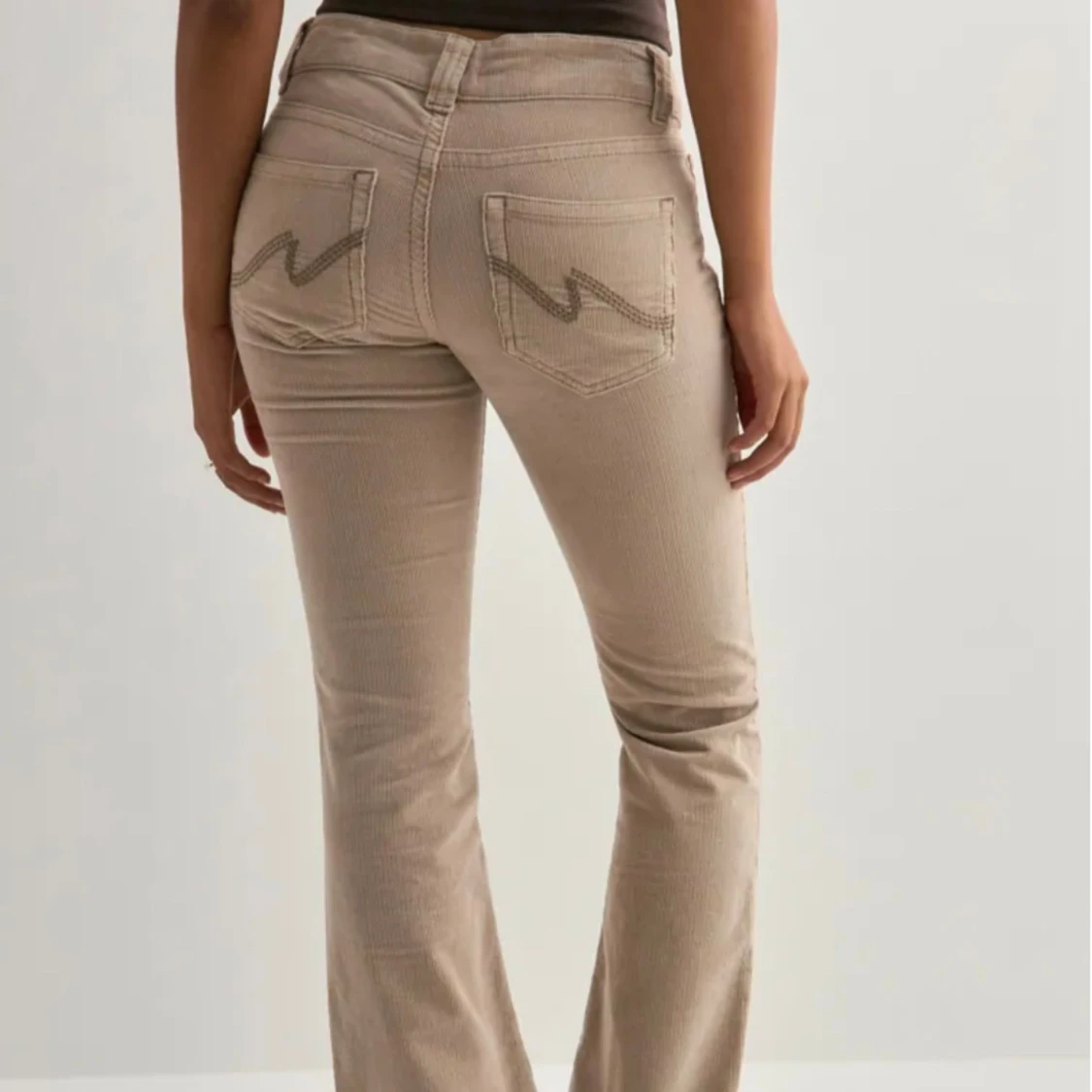 Beiga bootcut manchesterbyxor - 1