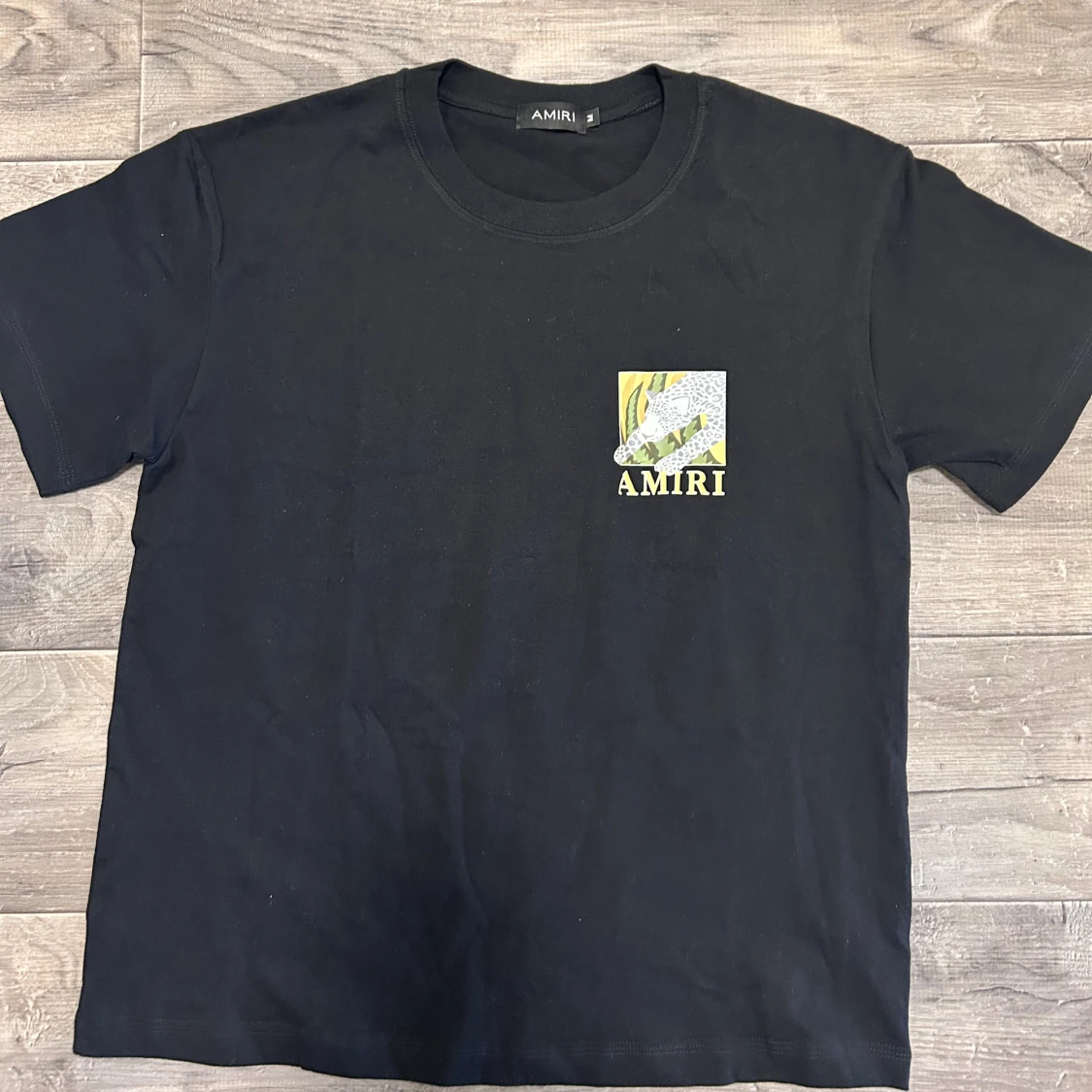 Svart Amiri t-shirt med leopardtryck