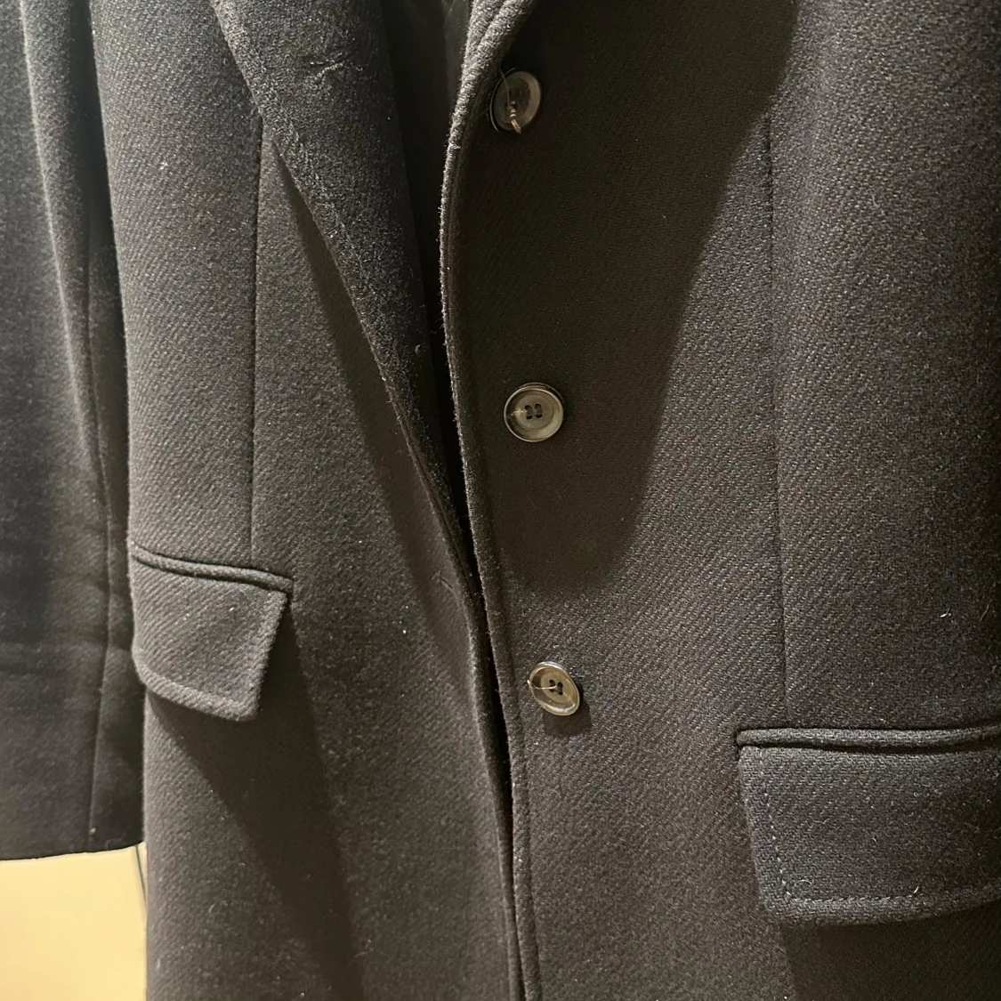 Svart kappa från Zara med ull - 4