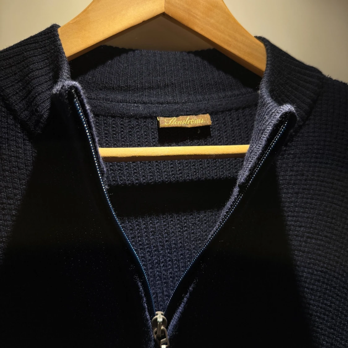 Marinblå Fullzip cardigan från Stenströms - 2