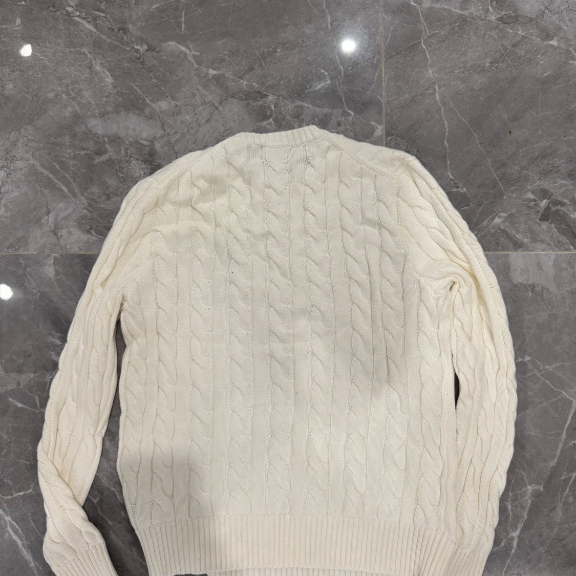 Vit kabelstickad tröja Polo Ralph Lauren - 3