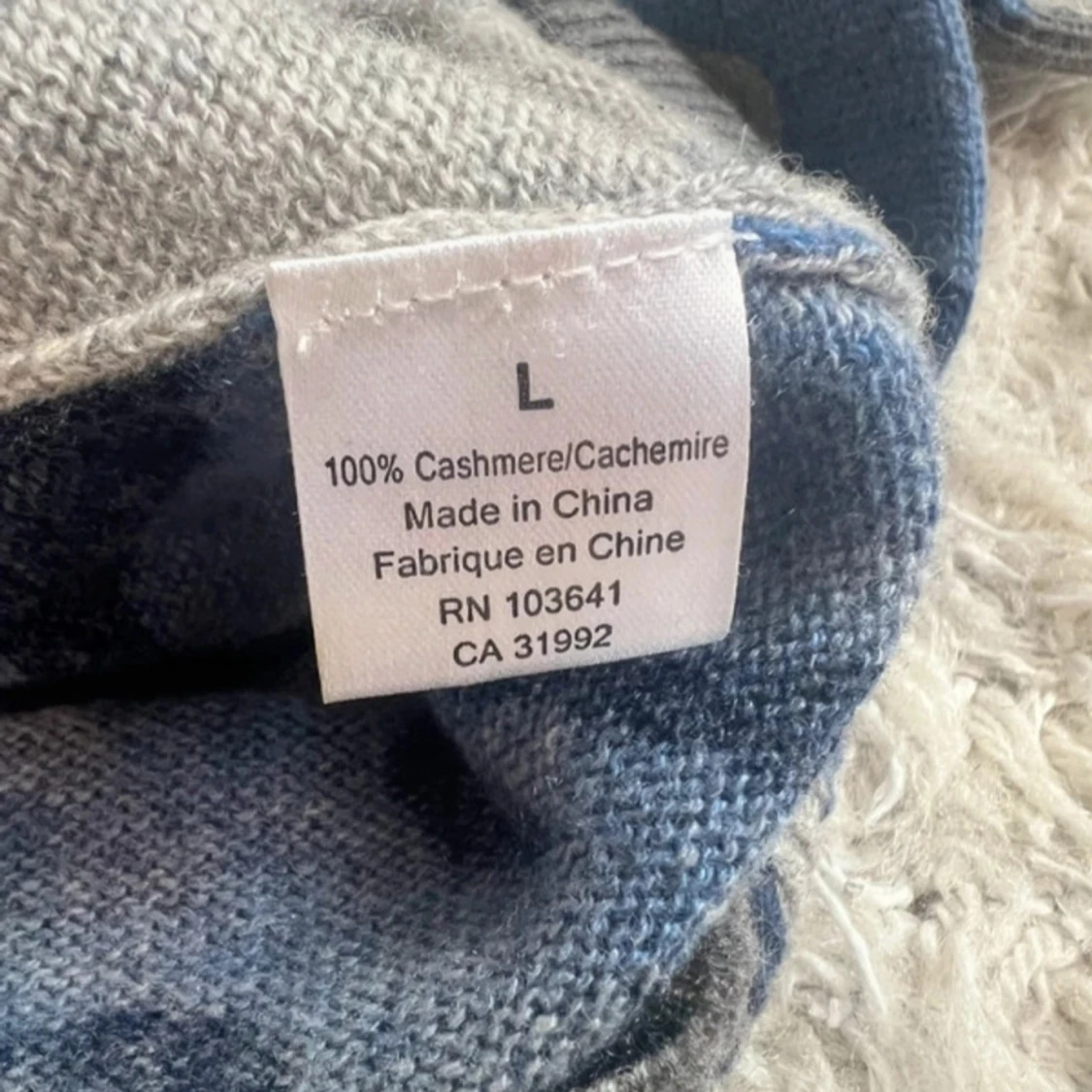 Blå camo kashmir hoodie från Kier & J - 92