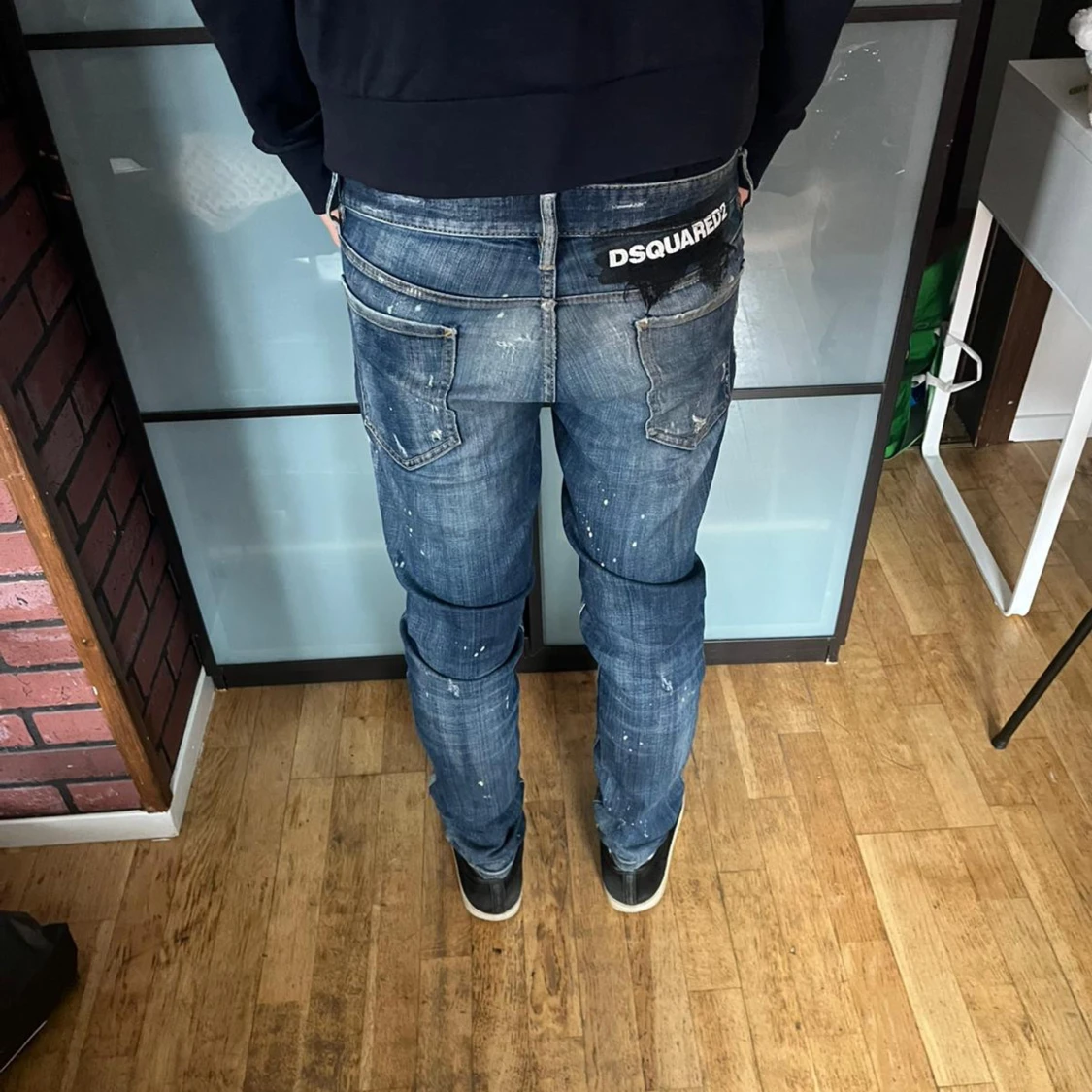 Dsquared2 blå slitna jeans - 2