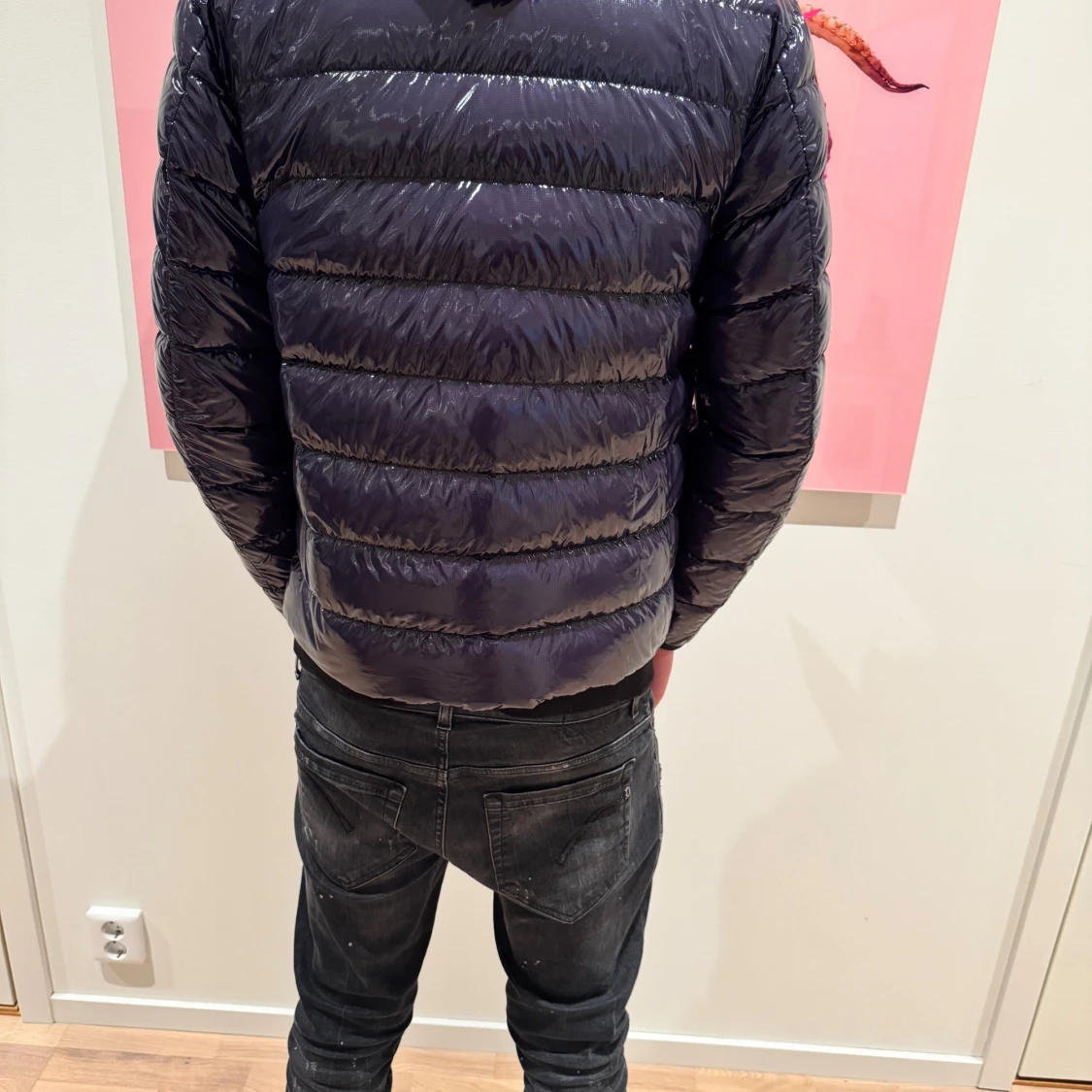 Mörkblå Moncler pufferjacka herr - 2